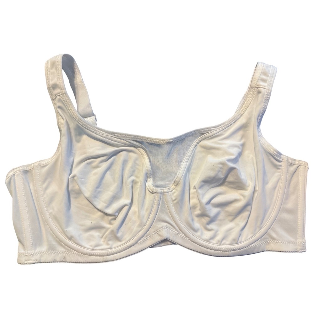 NEW White Unlined Underwire Full Figure Full Coverage Support Bra 40D